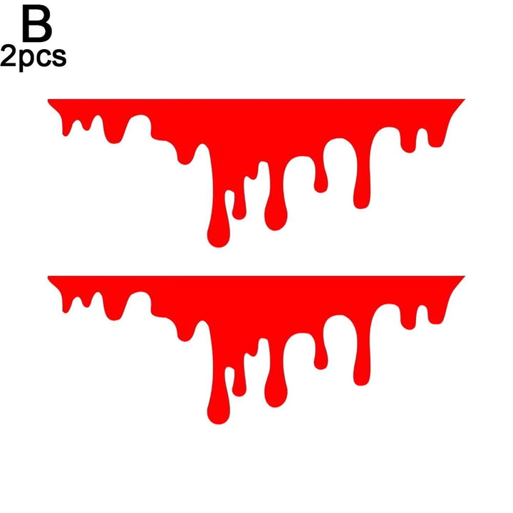 Red Blood Drips Stickers Auto Halloween Theme Styling Car Headlight Sticker Waterproof Bumper Sticker Car Decoration Sticker