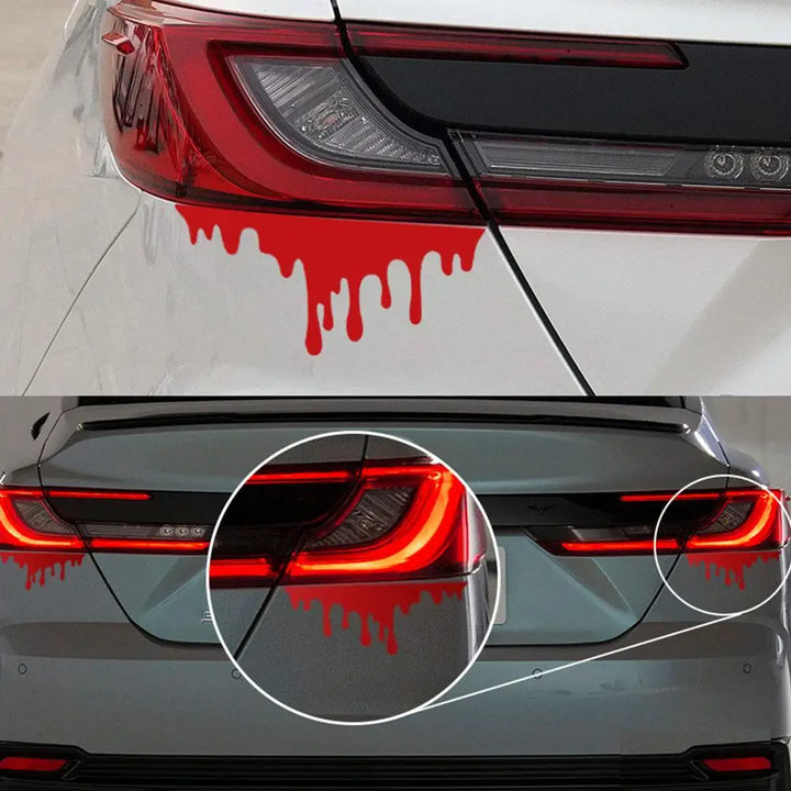 Red Blood Drips Stickers Auto Halloween Theme Styling Car Headlight Sticker Waterproof Bumper Sticker Car Decoration Sticker