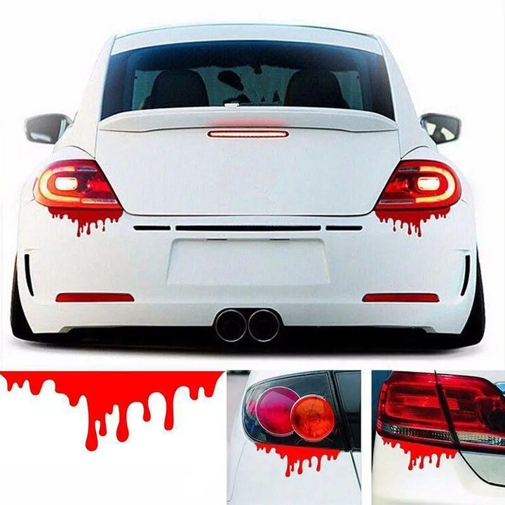 Red Blood Drips Stickers Auto Halloween Theme Styling Car Headlight Sticker Waterproof Bumper Sticker Car Decoration Sticker